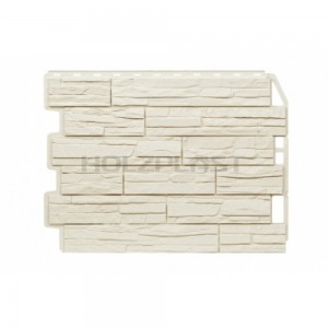 Цокольный сайдинг Holzplast Скол Белый