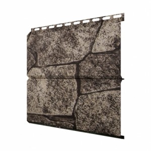 Металлический сайдинг Grand Line Экобрус King Stone 0,45 Print Twincolor