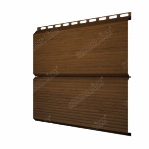 Металлический сайдинг Grand Line Экобрус gofr Golden Wood Eco 0,45 Print Twincolor
