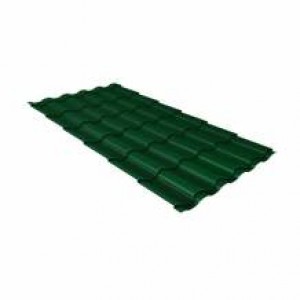 Металлочерепица кредо 0,5 Satin RAL 6005 зеленый мох