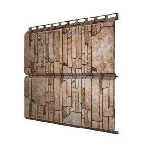 Металлический сайдинг под камень Grand Line Экобрус Sand Stone