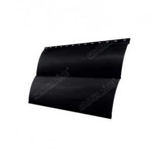 Металлический сайдинг Grand Line Блок-хаус new черный 0,45 Drap