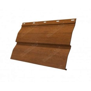 Металлический сайдинг Grand Line Корабельная доска Golden Wood Eco0,45 Print Twincolor