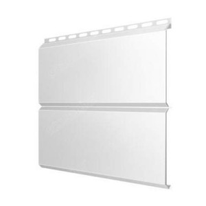 Металлический сайдинг Grand Line Экобрус белый 0,5 Velur20