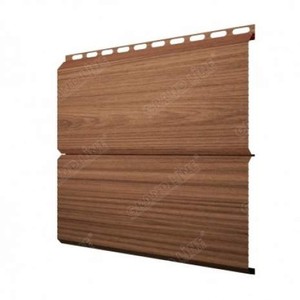Металлический сайдинг Grand Line Экобрус gofr Honey Wood 0,45 Print Twincolor