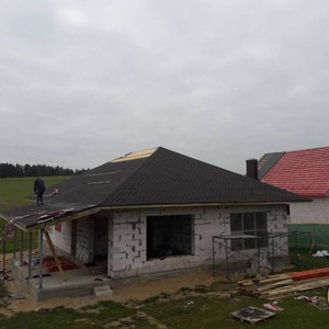 Монтаж 300м2 мягкой кровли