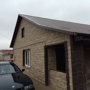 Отделка фасада панелями Альта-профиль гранит уральский и альпийский