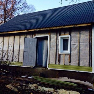 Отделка фасада панелями Альта-Профиль Канада Плюс Премиум Оливковый