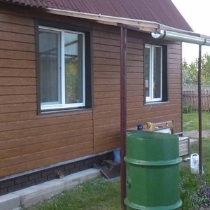 Отделка фасада панелями Vox Max 3 дуб золотой 60 м²
