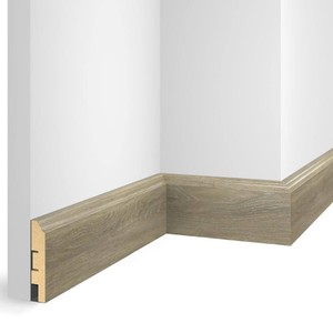 Плинтус Cosca Decor NanoFlex ЕP07 Дуб Сахара 80x16x2400 мм